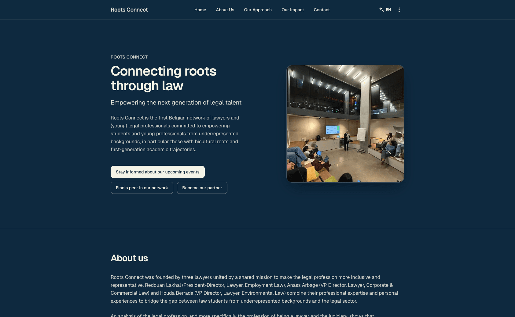 Roots Connect — website preview