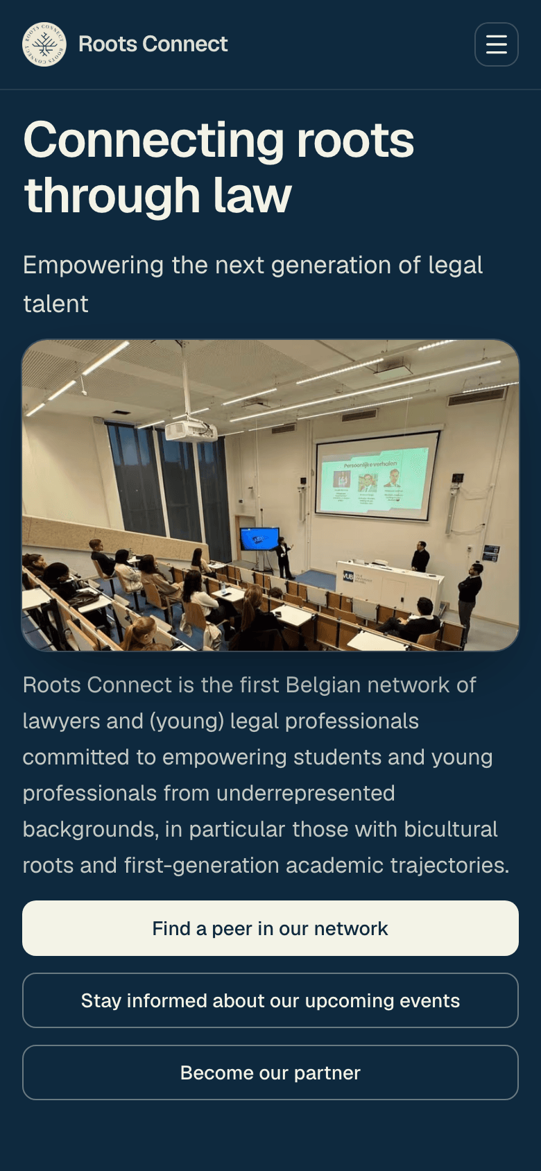 Roots Connect: mobiele weergave